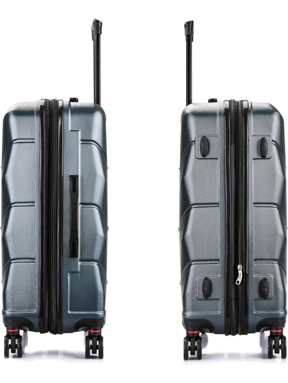 Lightweight 26-Inch Hardside Spinner Luggage - Stylish Green Travel Suitcase